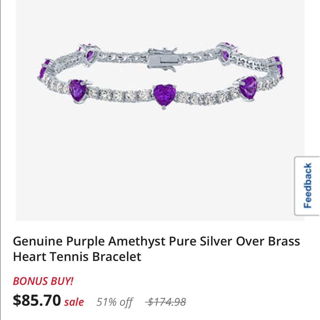 Purple Amethyst Tennis Bracelet